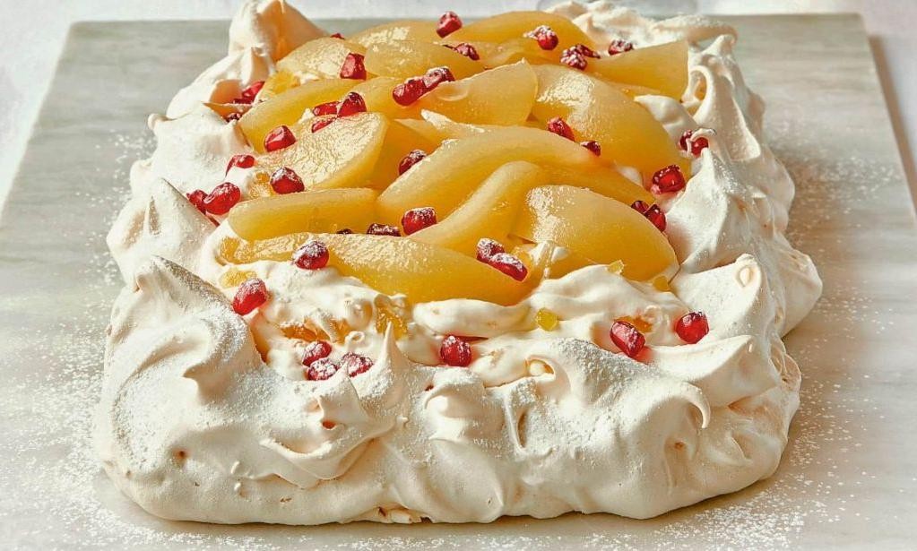 Pear and Ginger Pavlova