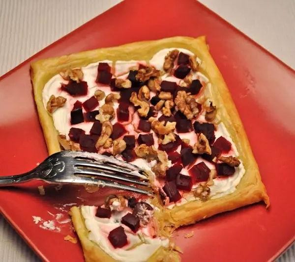 Pickled Beet and Goat Cheese Tart