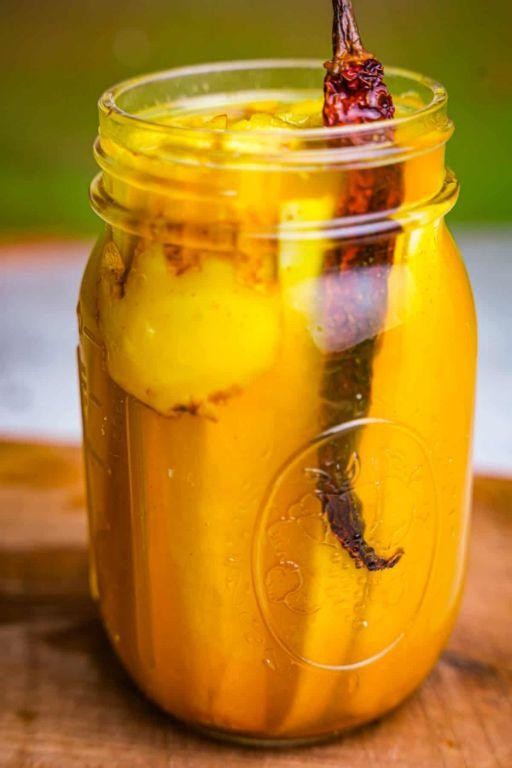 Pickled Burdock Root with Vinegar and Spices