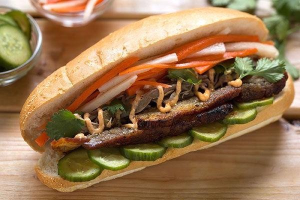 Picnic Shoulder Banh Mi with Sriracha Mayo