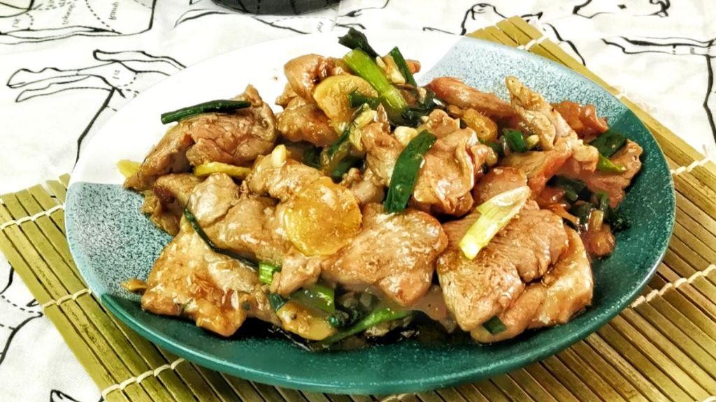 Picnic Shoulder Stir-Fry with Ginger and Scallions