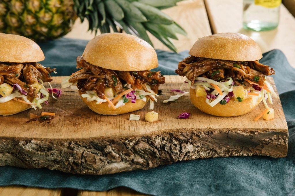 Pineapple BBQ Pork Chop Sliders