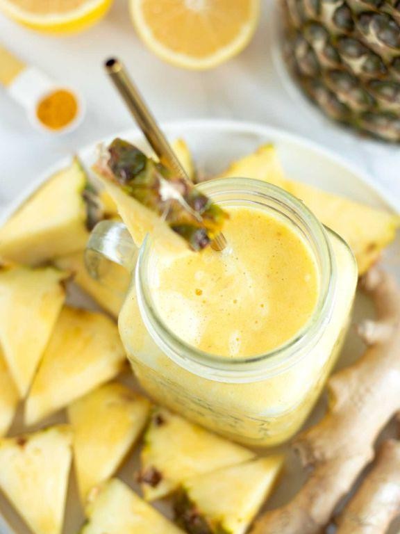 Pineapple Ginger Digestive Smoothie
