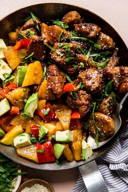 Pineapple Ginger Pork Chop Stir-Fry