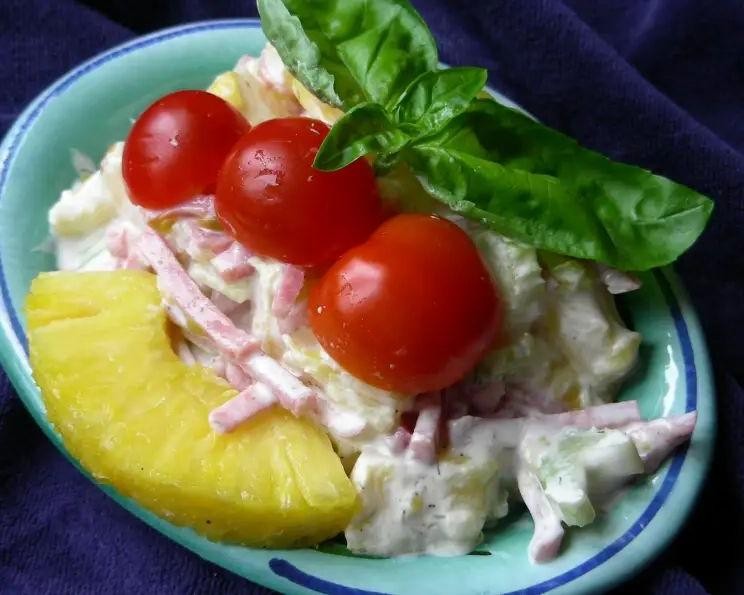 Pineapple Ham Salad with Coconut
