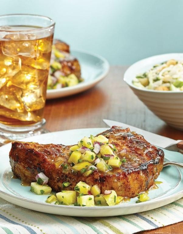 Pineapple Jalapeño Glazed Pork Chop