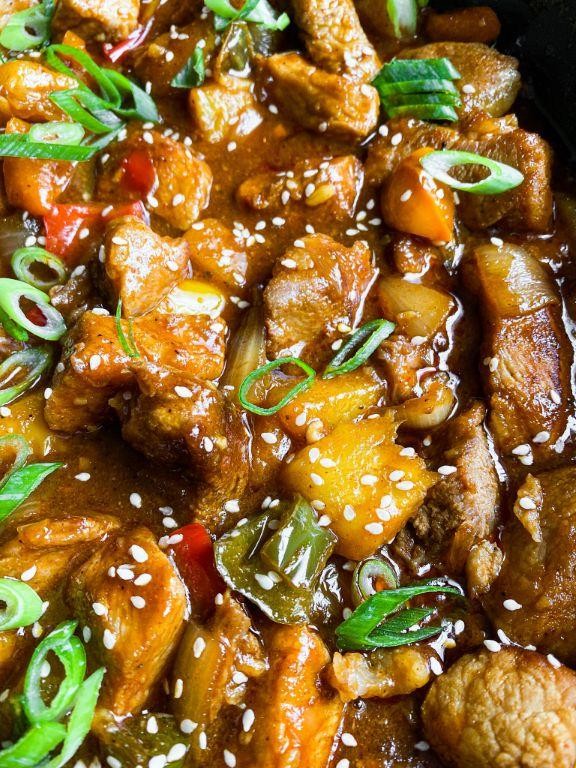 Pineapple Teriyaki Pork Chop Stir-Fry