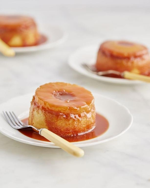 Pineapple Upside-Down Layer Cake with Caramel Glaze