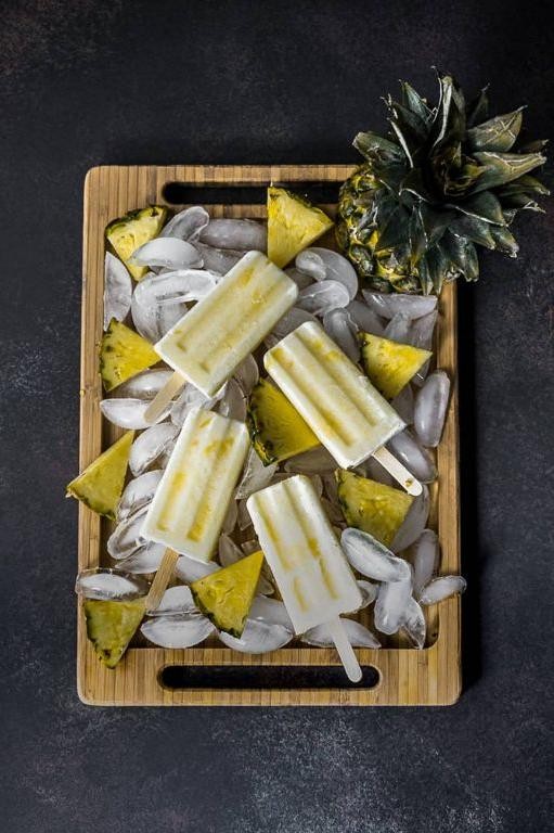 Pineapple Yogurt Popsicles