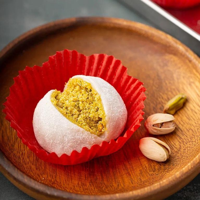 Pistachio Rose Mochi Balls