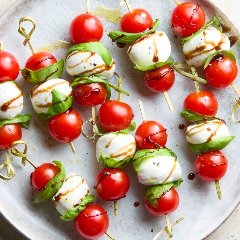 Pizza Skewers with Cherry Tomatoes