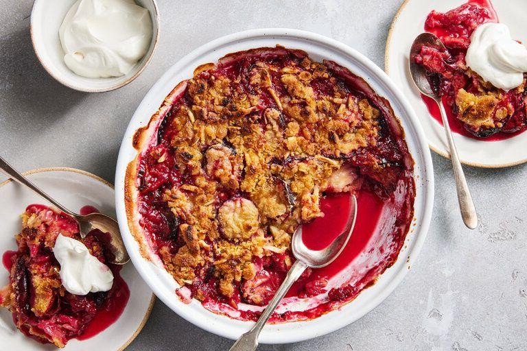 Plum and Almond Crumble