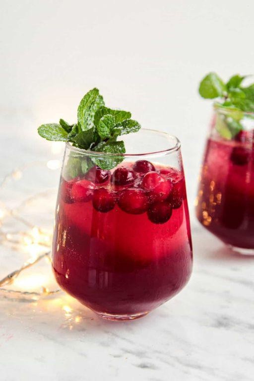 Pomegranate Cranberry Vodka Spritz