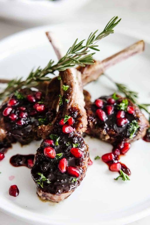 Pomegranate Glazed Lamb Chops