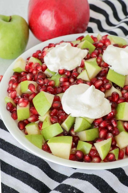 Pomegranate and Apple Easter Fruit Salad with Mint