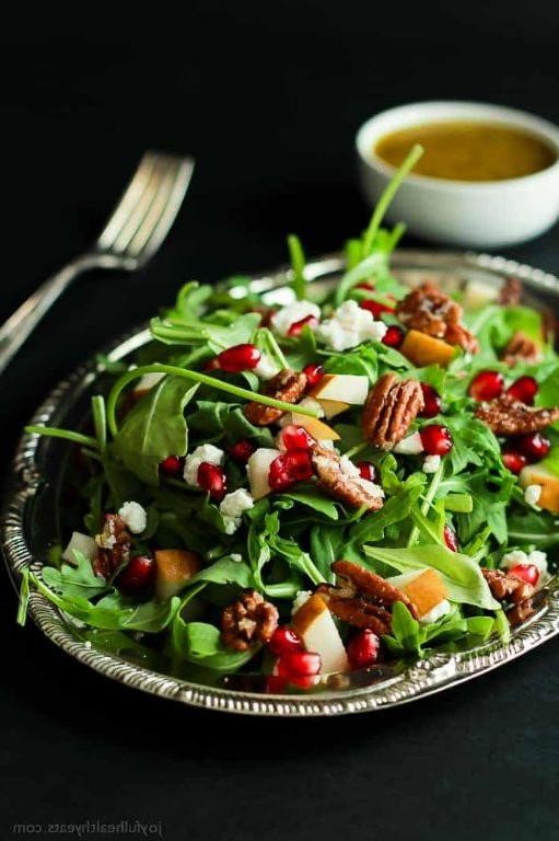 Pomegranate and Arugula Salad with Goat Cheese