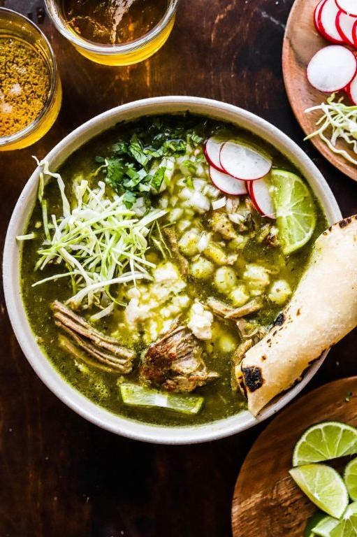Pork Posole Verde with Tomatillos