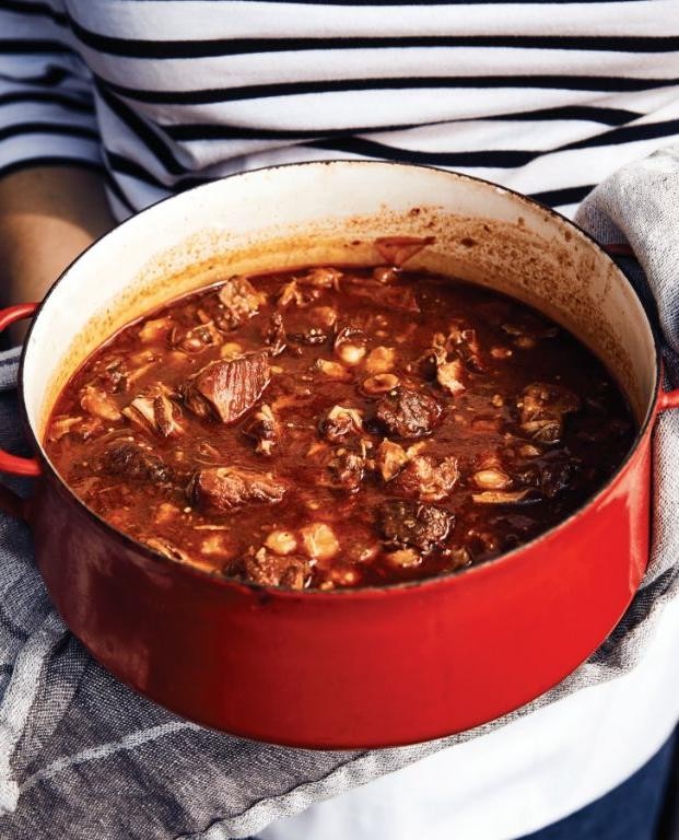 Pork Posole with Fresh Cabbage and Radish