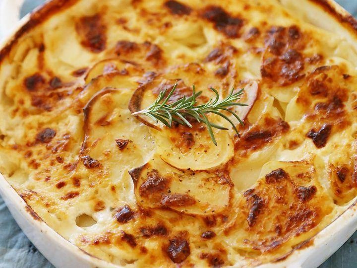 Potato Dauphinois with Goat Cheese and Herbs