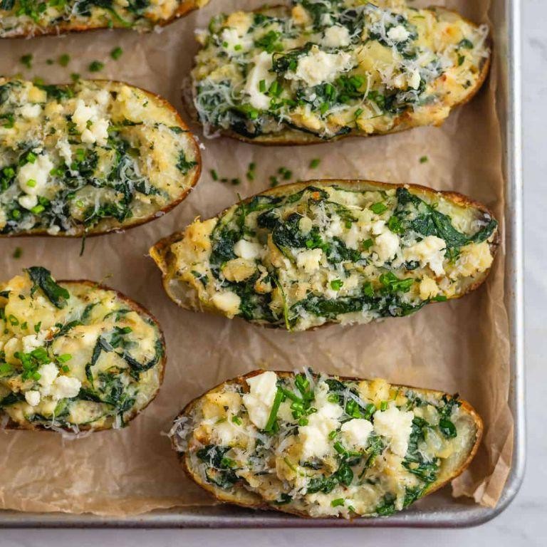 Potato Dauphinois with Spinach and Feta
