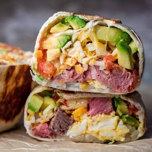 Prime Rib Breakfast Burritos