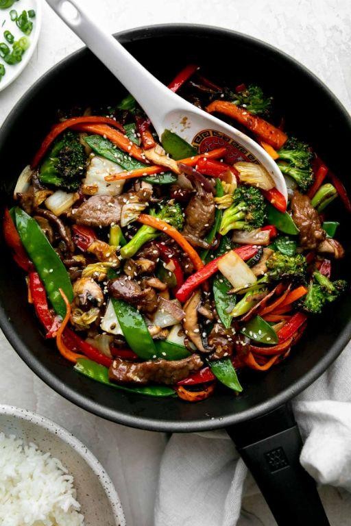 Prime Rib Stir-Fry with Vegetables