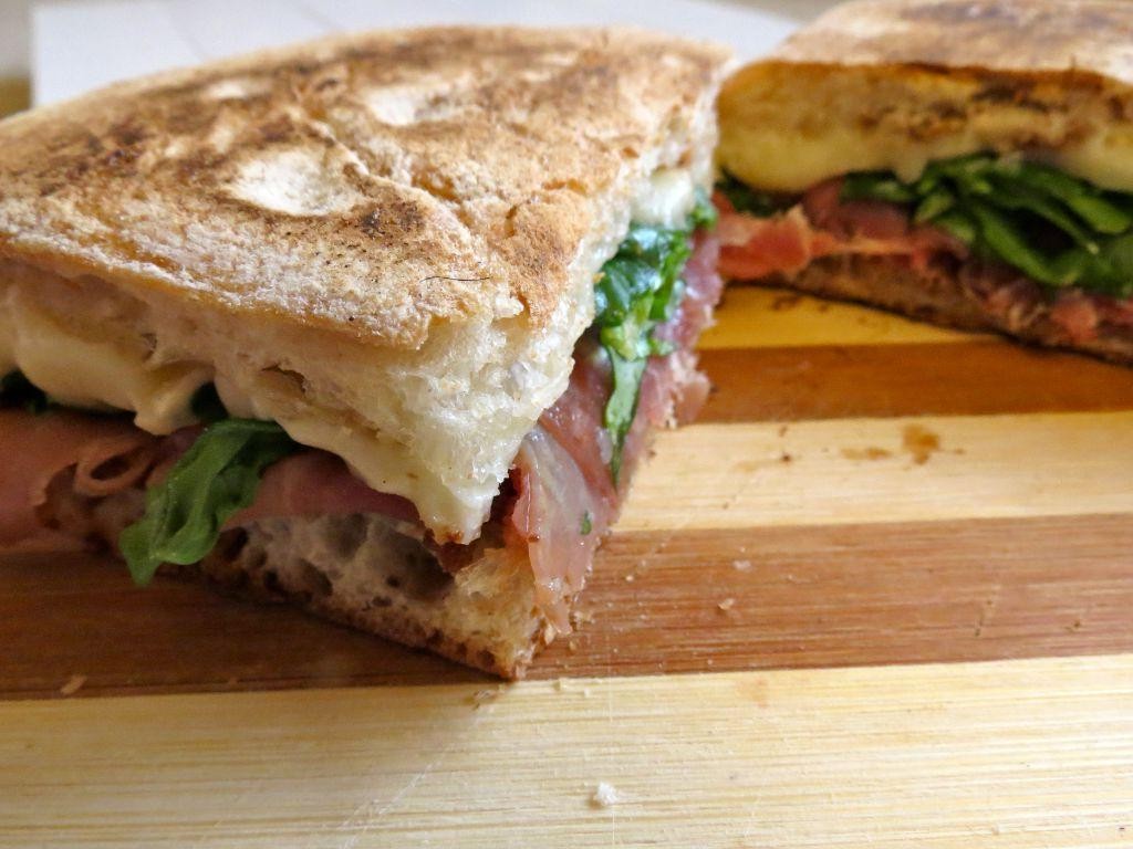 Prosciutto and Fig Panini with Brie and Honey