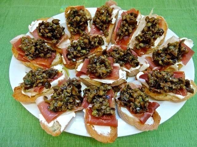 Prosciutto and Olive Tapenade Crostini