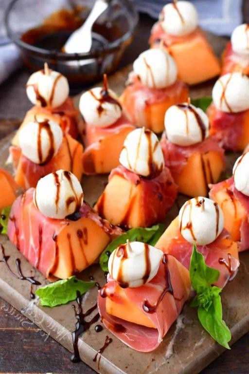 Prosciutto-Wrapped Cantaloupe Bites