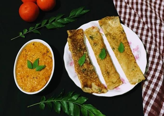 Pudina Oat Dosa with Green Chili and Ginger