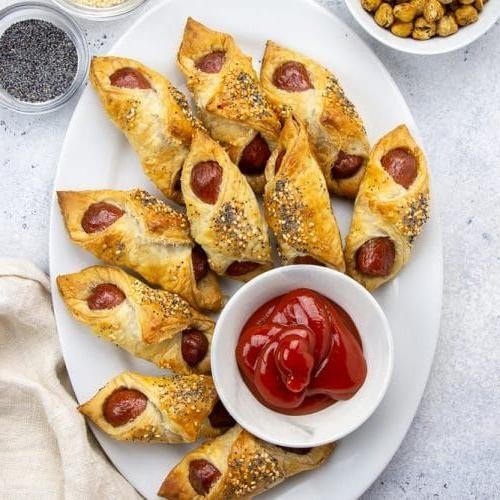 Puff Pastry-Wrapped Cocktail Sausages