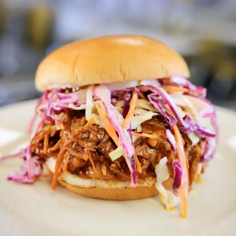 Pulled Pork BBQ Dip with Coleslaw