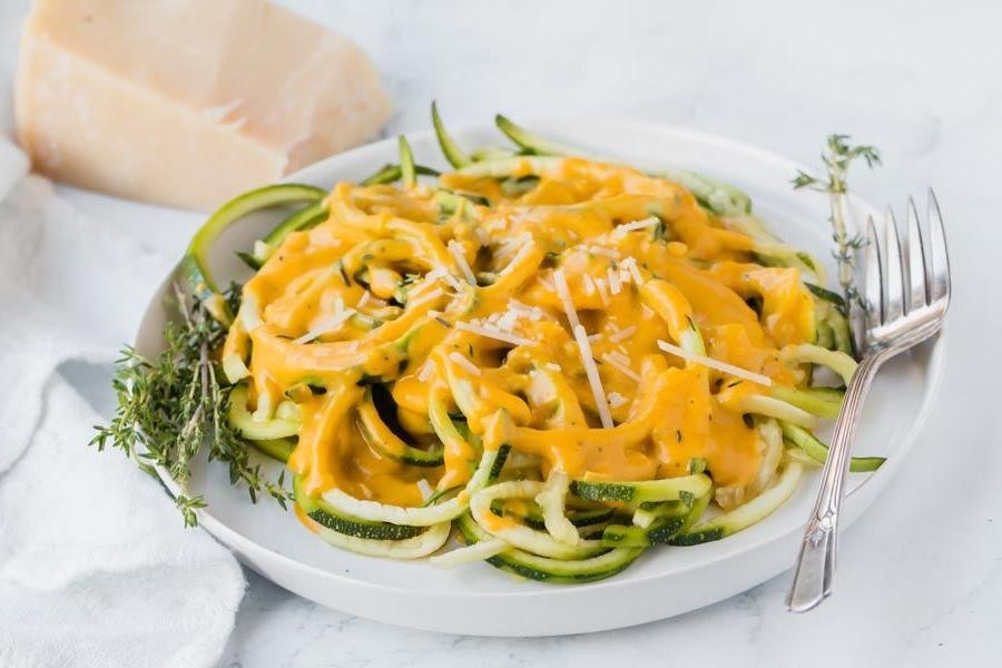 Pumpkin Alfredo Zoodles