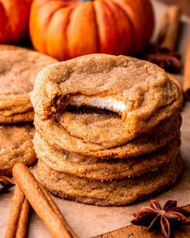 Pumpkin Cream Cheese Swirl Cookies