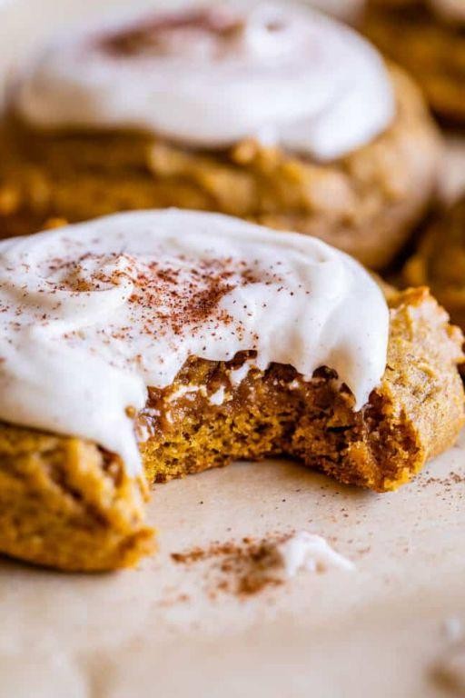 Pumpkin Pecan Cookies with Brown Butter Frosting