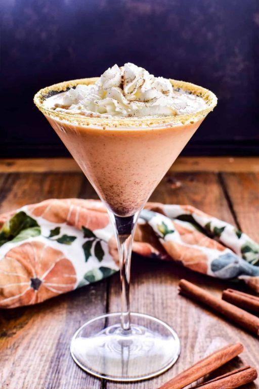 Pumpkin Pie Martini with Graham Cracker Rim