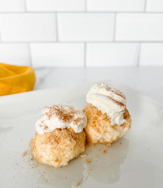 Pumpkin Spice Fried Ice Cream with Whipped Cream