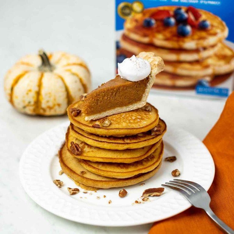 Pumpkin Spice Krusteaz Pancakes
