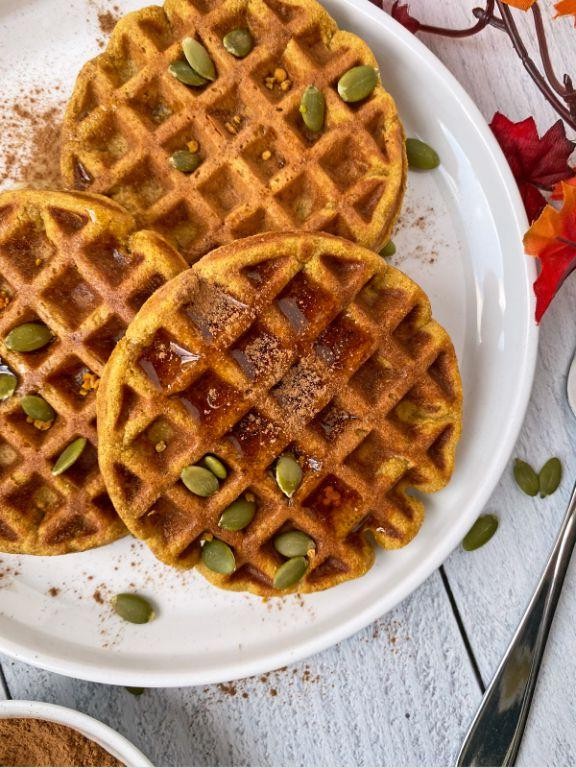 Pumpkin and Coconut Flour Waffles