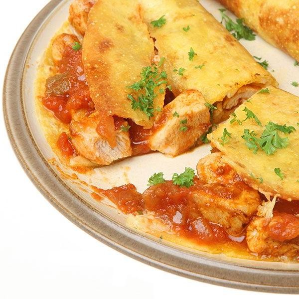 Quick Chicken Marinara Quesadillas