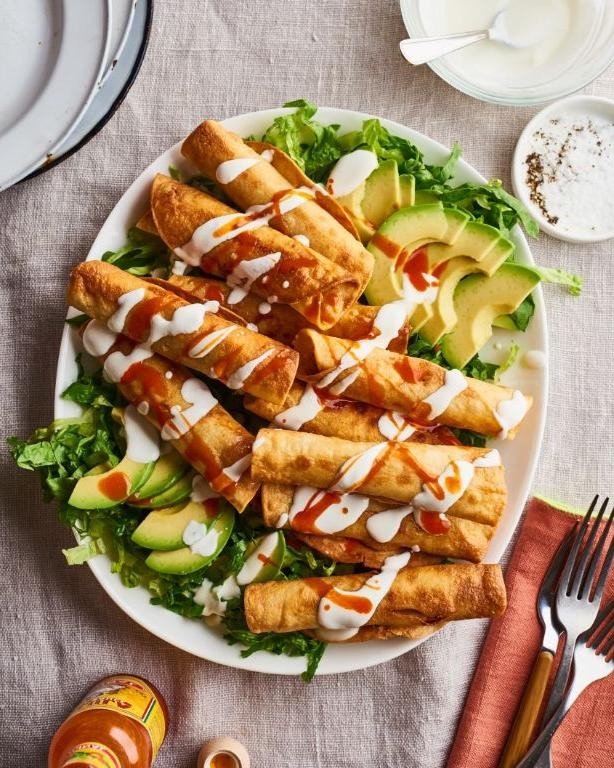 Quick Mexican Shredded Chicken Flautas