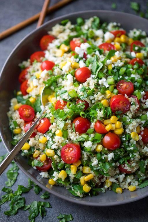 Quinoa Salad with Spinach and Feta