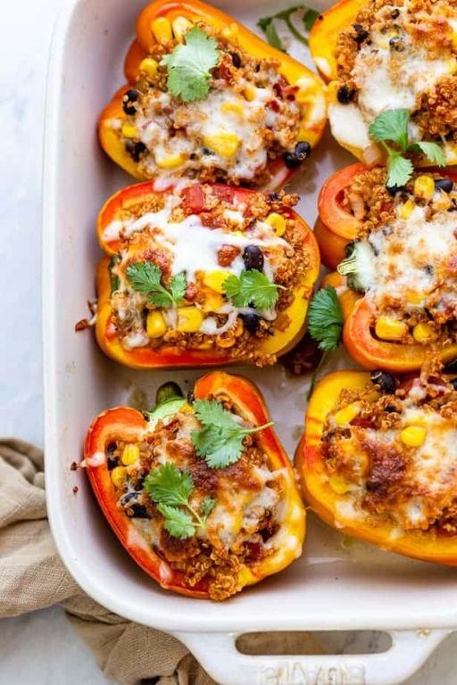 Quinoa and Roasted Vegetable Stuffed Peppers