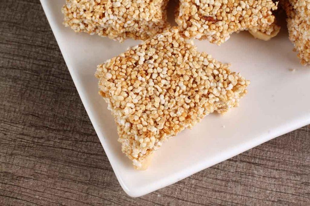 Rajgira Chikki with Sesame Seeds