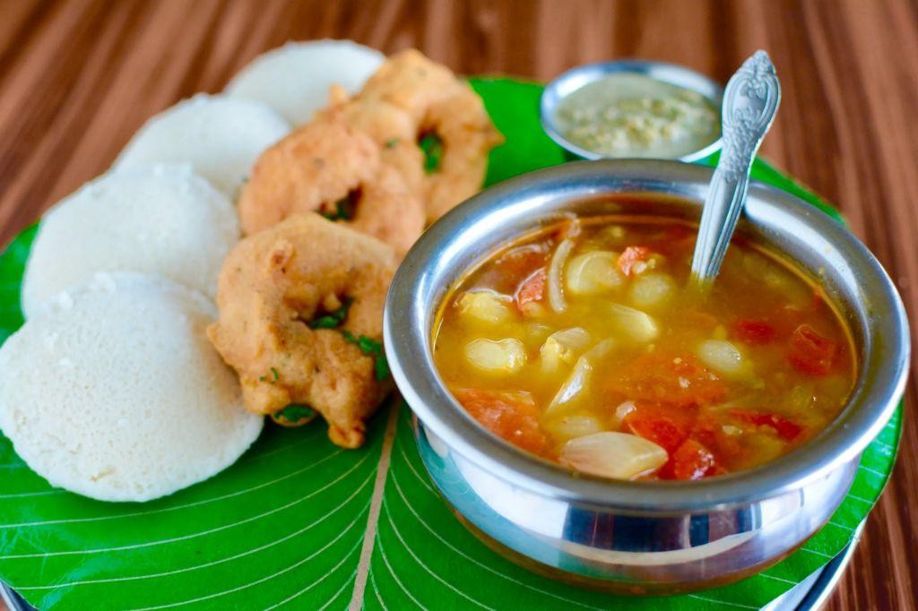 Rajgira Idli with Sambar