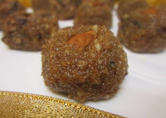 Rajgira Ladoo with Dates and Almonds