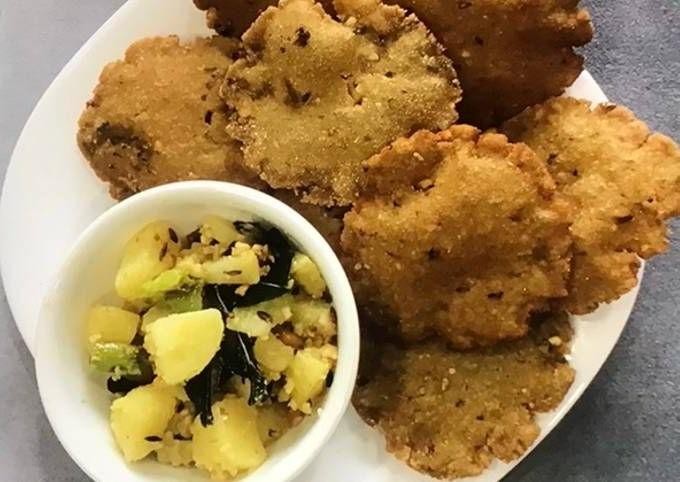 Rajgira Puri with Aloo Sabzi