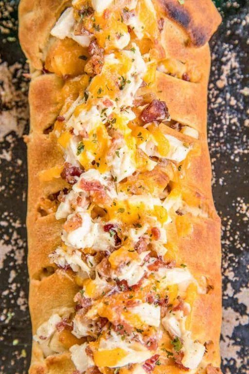 Ranch Chicken Crescent Roll Braid