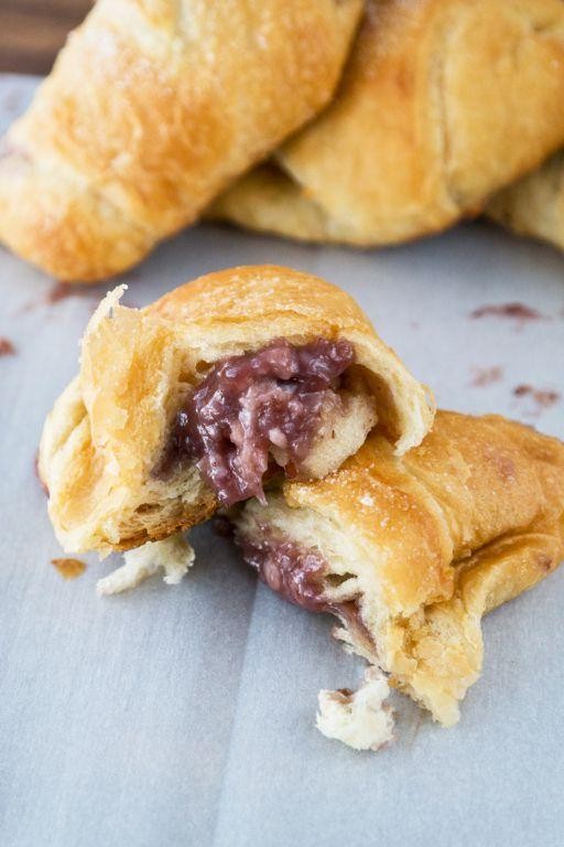 Raspberry Almond Crescent Pastries