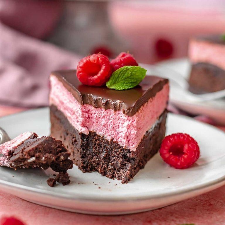 Raspberry Chocolate Mousse Cake